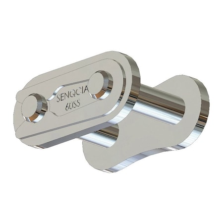 Senqcia 60SSCL Single Strand Spring Clip Connecting Link, 60SS chain, .75P, 1.06 OAW, .234 Pin, 304SS S-60SSCL