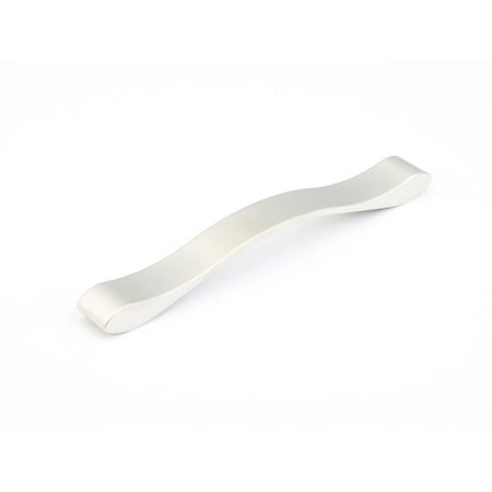 Schaub 192mm Center to Center Wave Cabinet Pull Satin Nickel Finish 244-192-15