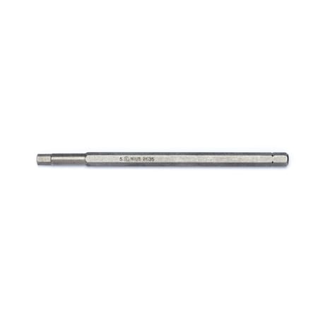Genius Tools 1/4in Hex Shank, 5mm Hex Screwdriver Bit 125mmL 2635