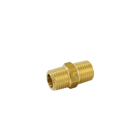 Proline Series Brass 1/4-in MIP Hex Nipple BN-729NLB
