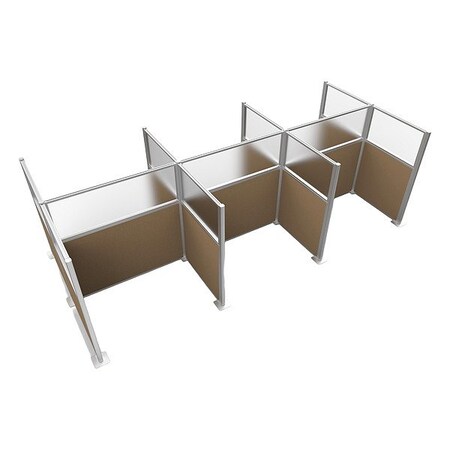 Versare Cubicle Kit, Latte, 72 in H HPK-6P4-S-BRN-FR