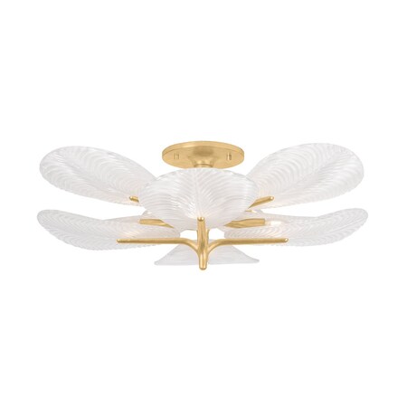 Corbett Lighting Kamal 43 in. Semi Flush Vintage Gold Leaf 486-43-VGL