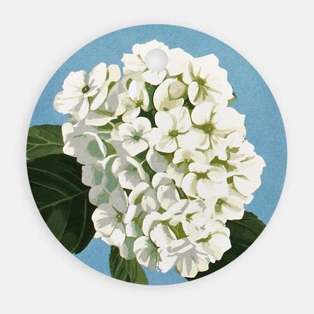 Nashville Wraps Hydrangea Round Gloss Gift Tag, 3in Circle, 50PK RPTHYB