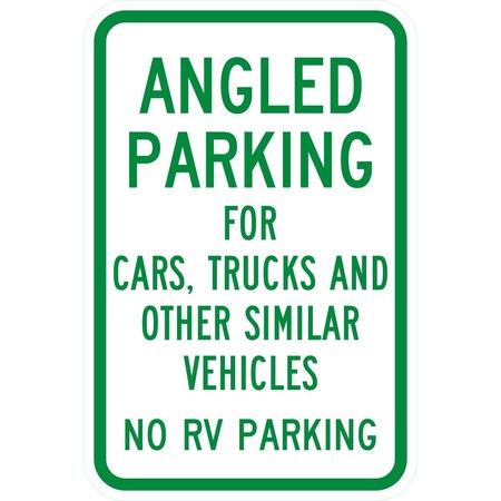 Lyle Angled Parking for Cars Trucks and Similar Vehicles, 12x18, Engineer Grade, White G-3213-EG_12x18