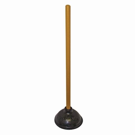 Impact Products Toilet/Drain Plunger, 20 in Wood Handle, 6 in Dia UNS 9201