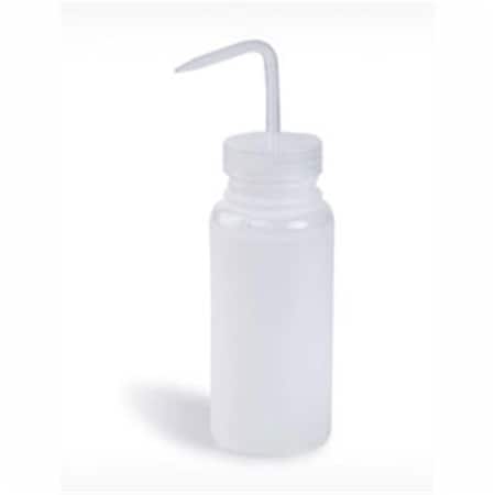 Bel-Art LDPE Wash Bottles, 500 ml, Natural Cap, Wide Mouth - Pack of 6, 6PK B1115848