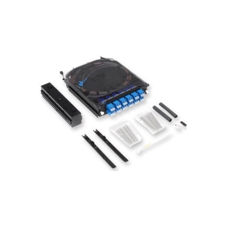 Corning CCH Pigtailed Splice Cassette12 F, LC APC Duplex, Single-mode (OS2), Sing CCH-CS12-B3-P00RE