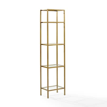 Crosley Aimee Narrow Etagere Bookcase CF6114-GL