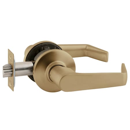 Schlage Grade 2 Tubular Lock, Passage/Closet Latch Function, Non-Keyed, Saturn Lever, Antique Brass Finish,  S10D SAT 609