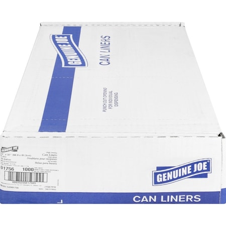 Genuine Joe 16 gal Trash Bags, 0.31 mm, 1000 PK GJO01756