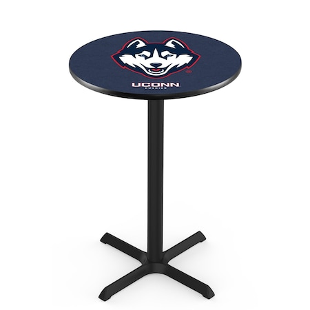 Holland Bar Stool Co 42" Blk Wrinkle Connecticut Pub Table, 36" dia. Top L211B4236ConnUn
