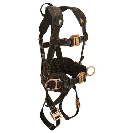Falltech 8081 Fall Protection Harness, M, 425 lb, Quick-Connect Chest/ Quick-Connect Leg Straps 8081M