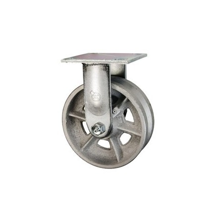 Service Caster 6 Inch V Groove Semi Steel Wheel Rigid Caster with Roller Bearing SCC-30R620-VGR
