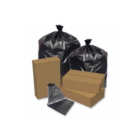 Pitt Plastics ECO Strong, Can Liner, 65 gal, 1.5 mil, 50 in W x 51 in H, Black, 5PK 879-RPS10008XK