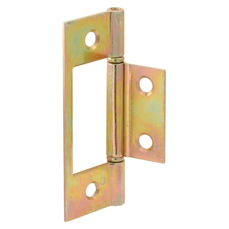 Prime-Line Prime-Line 3 in. L Brass-Plated Door Hinge 2 pk N 6656
