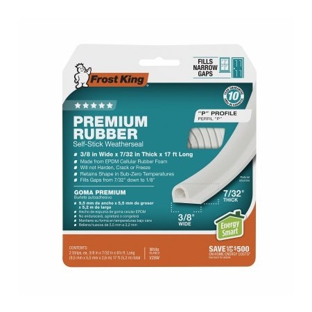 Thermwell Products 17 WHT Rub Weatherseal V28WA