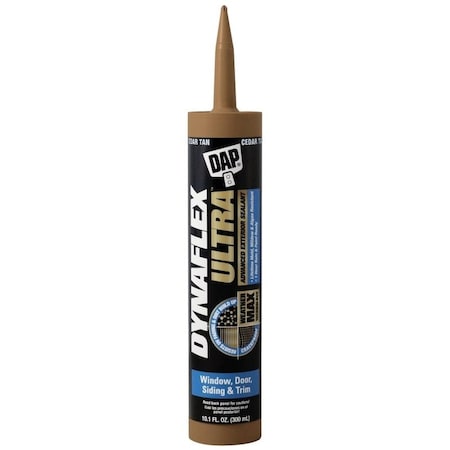 Dap DYNAFLEX ULTRA Advanced Exterior Sealant, Cedar Tan, 40 to 100 deg F 7079818221