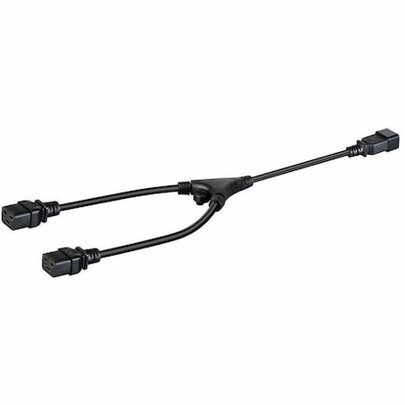 Monoprice SJTW Extension Cord Adapter, 12 AWG, 12/3, 9 Outlets, Black, PVC, IEC-60320 C20, 2 ft 35117