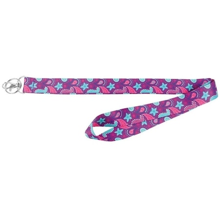 Hy-Ko 2GO Series Lanyard, 1 in W, Nylon, Purple, Clip End LAN-118