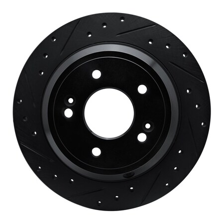Dynamic Friction Co DFC Brake Rotor - Drilled and Slotted - Black 633-03039L