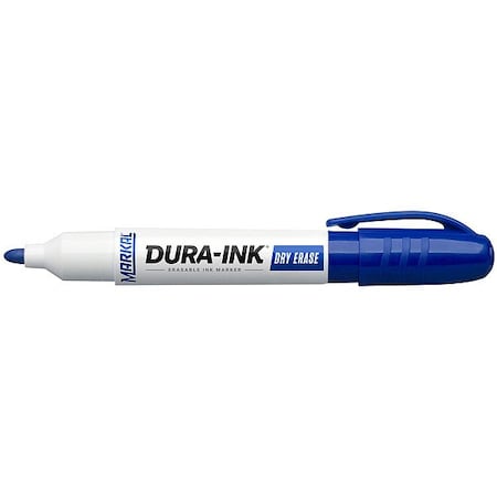 Markal Dry Erase Marker, Barrel Type, Blue 96572