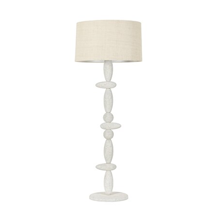 Troy Lighting Cullen 1 Light Floor Lamp, Vintage Gold Leaf and Ceramic Gypsum Clay, 24 In x 63.5 In PFL5564-VGL/CGL