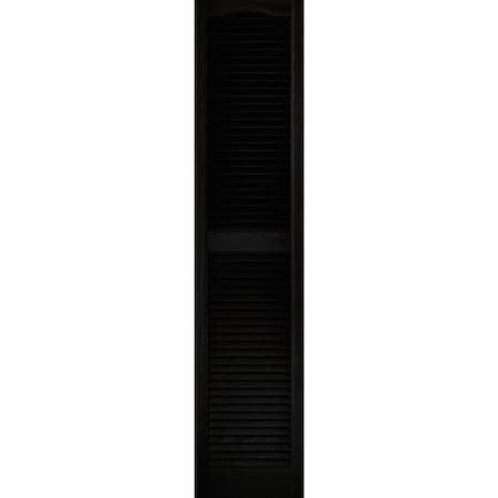 Builders Edge 15''x64'' Vinyl Louvered Shutter, 2PK 23140064002