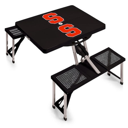 Picnic Time Family Of Brands Syracuse Orange - Picnic Table Portable Folding Table, Black 811-00-175-544-0