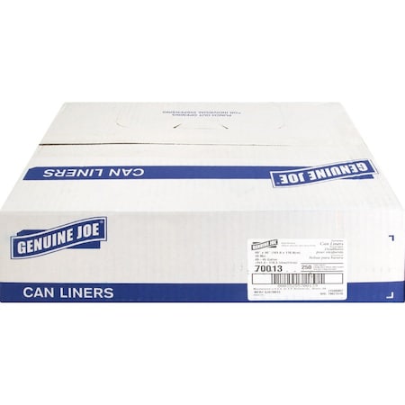Genuine Joe 45 gal Trash Bags, L, 0.39 mm, Translucent GJO70013