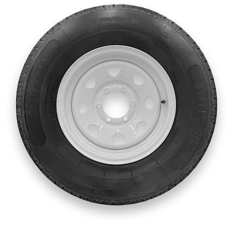 Steelbull - Steel Master ST235/80R16 10 Ply 6 On 5.5 Bolt, White Wheel Assemblies 599335SB