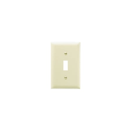 Pass & Seymour Wall Plate, Single Toggle, Ivory Nylon TP1ICC100