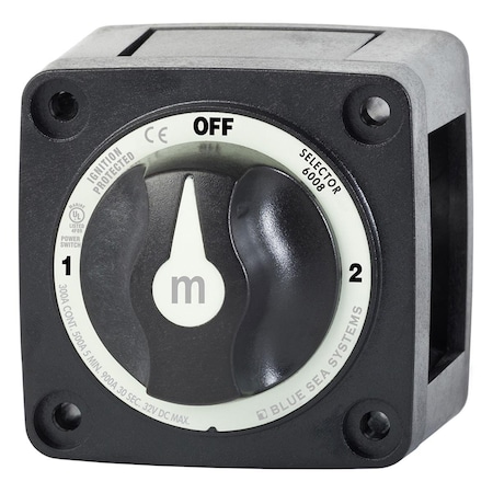 Blue Sea Systems s M-Series Selector 3 Position Battery Switch - Black BL82319