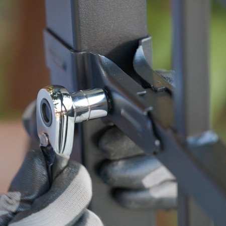 Nuvo Iron Legacy Collection 72in. Wide x 60in. High, Iron Fence Panel w/Coral Profile. Incld 6 Fence Brackets CPRTB7260