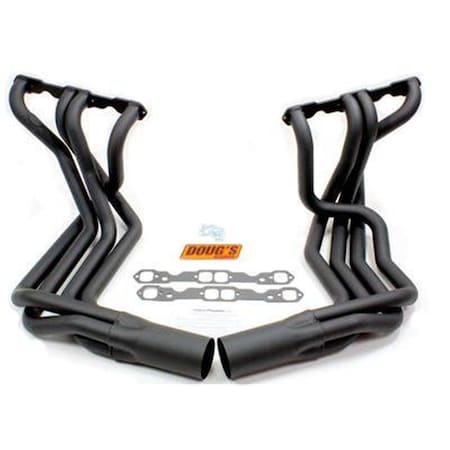 Dougs Headers D380-B Small Block Chevy Side Mount Headers - Black - 63-82 Vette DGHD380-B