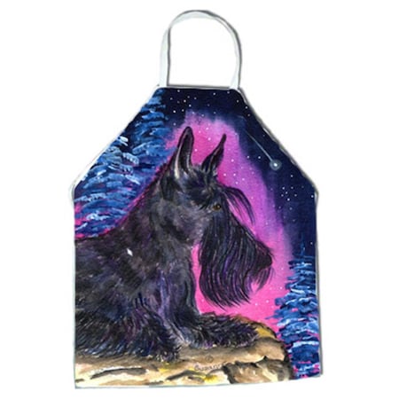 Carolines Treasures Starry Night Scottish Terrier Apron - 27 x 31 in. SS8442APRON