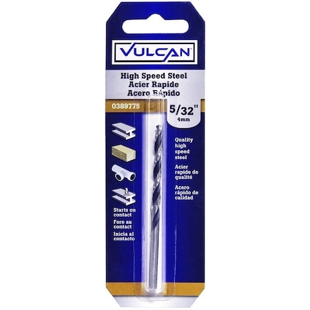 Vulcan Jobber Drill Bit, 5/32 in Dia, 3 in OAL, Straight Shank 230861OR