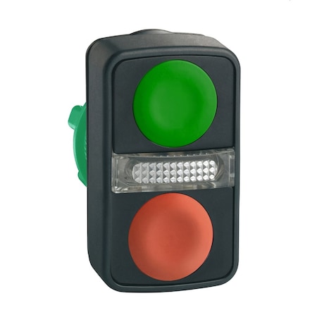 Schneider Electric Push Button Operator, Flush, Momentary Action, Not Applicable Release, Illuminated ZB5AW7A3740