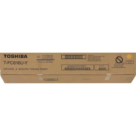 Toshiba Yellow Toner Cartridge, 39,200 Yield TFC616UY