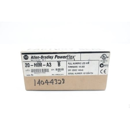 Allen Bradley POWERFLEX KEYPAD PROGRAMMING TERMINAL SER B 20-HIM-A3