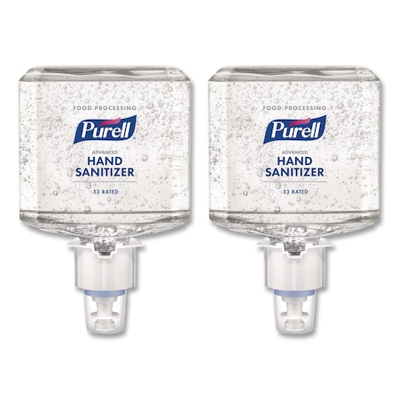 Purell Advanced E3-Rated Instant Hand Sanitizer Gel, 1200 mL Refill, Fragrance-Free, For ES4 Dispenser, 2PK 5061-02