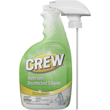 Johnson Diversey Diversey, CREW BATHROOM DISINFECTANT CLEANER, FLORAL SCENT, 32 OZ SPRAY BOTTLE, 4PK CBD540199