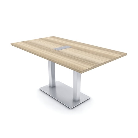 Skutchi Designs Rectangle Conference Table With Power, 36 in W, 60 in L, Brown HAR-REC-36X60-DOU-K525-ESIL
