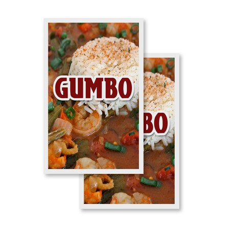 Signmission Gumbo, Vinyl Decals Only 24 Inch x 36 Inch, Vinyl Decal, 2PK DSB-2436-2PACK-Gumbo