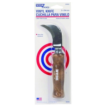 Hyde Floor Knife, 2-1/2 in W Blade, Cutlery Steel Blade, Hardened, Honed and Tempered Handle 20450