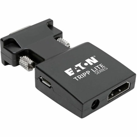 Tripp Lite COMPACT HDMI TO VGA ADAPTER WITH AUDIO M/F, 1920 X 1200 1080P at 60 HZ P131-000-A-DISP