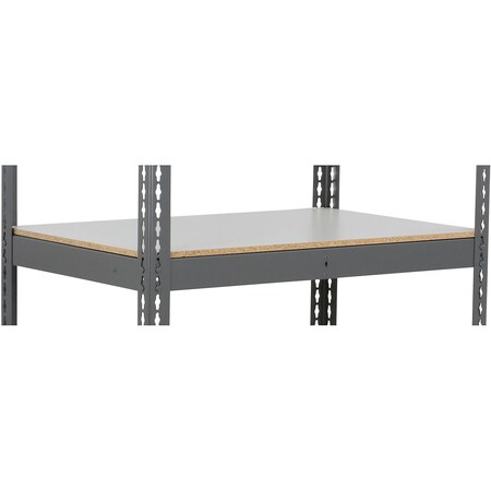 Global Industrial Extra Heavy Duty Boltless Shelving Additional Shelf, 48"W x 12"D, Laminate Deck 235451GY
