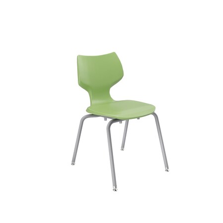 Flavors 18" A Stack Chair, Platinum Frame, Nylon Glide, Apple 11849