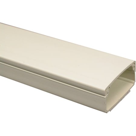 Legrand Cover Plate Raceway, PN05 Series, 1 Channel, 1-1/8 in W, 5/8 in H, 8 ft L, Ivory PN05L08V