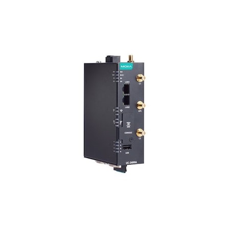 Moxa Arm Cortex-A53 quad-core 1.4 GHz Industrial Computer with 2 serial, 2 ethernet UC-3420A-T-LTE