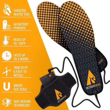 Actionheat AA Battery Heated Insoles, S/M 810058851802